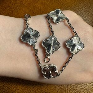 Sterling Silver 925 Floral Bracelet